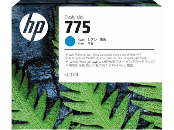 HP 775 500-ml Cyan Ink Cartridge