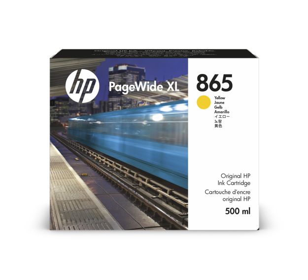 HP 865 500-ml Yellow PageWide XL Ink Cartridge