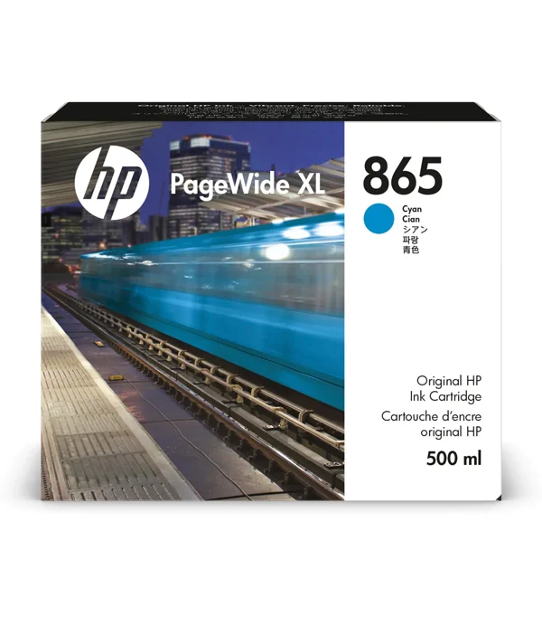 HP 865 500-ml Cyan PageWide XL Ink Cartridge