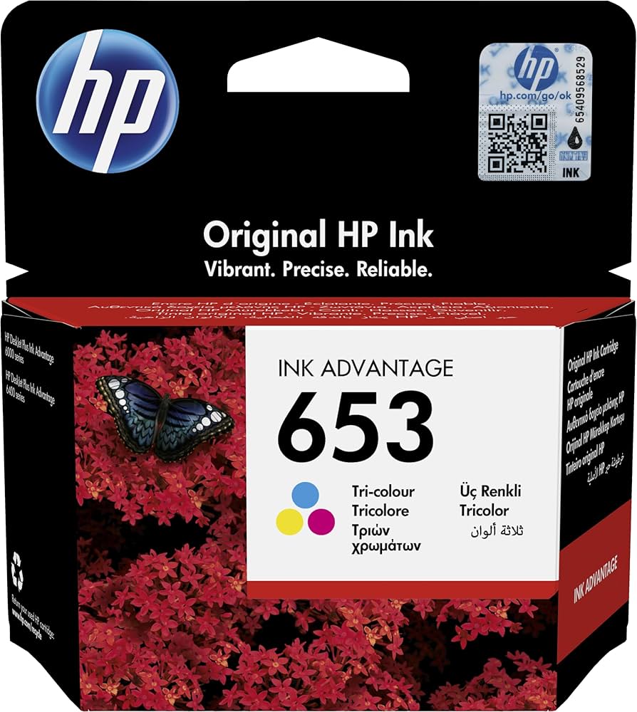 HP 653 Tri-color Original Ink Advantage Cartridge