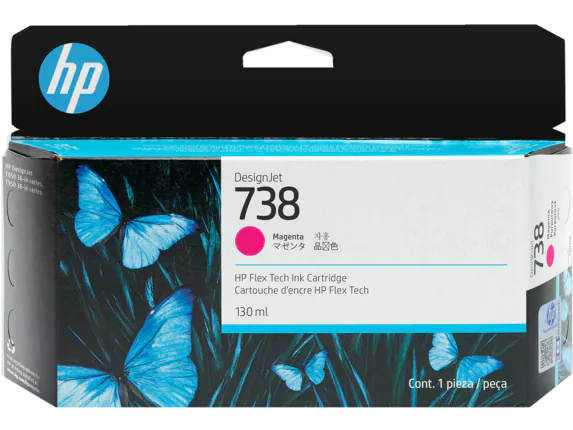 HP 738 130-ml Magenta DesignJet Ink Cartridge