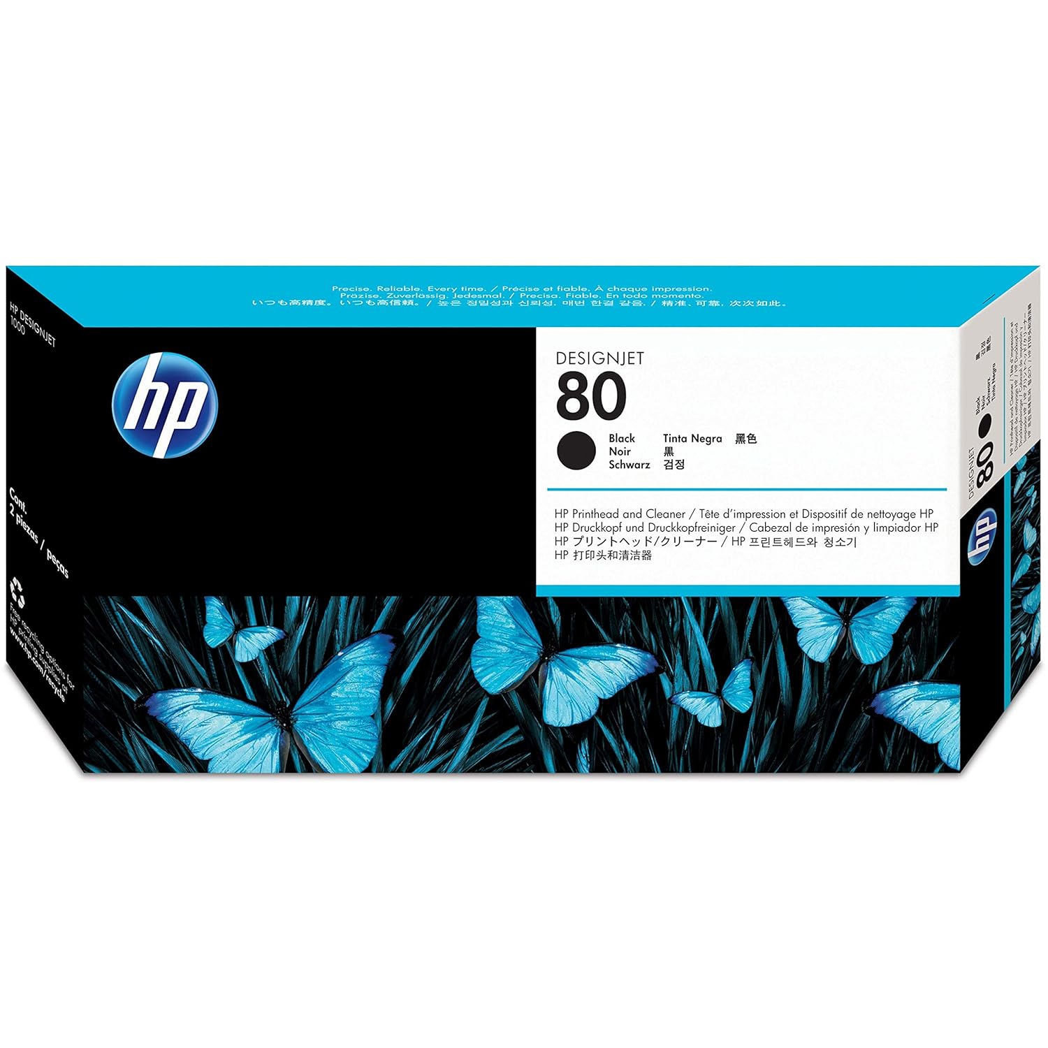 HP 80 Black DesignJet Printhead and Printhead Cleaner - C4820A