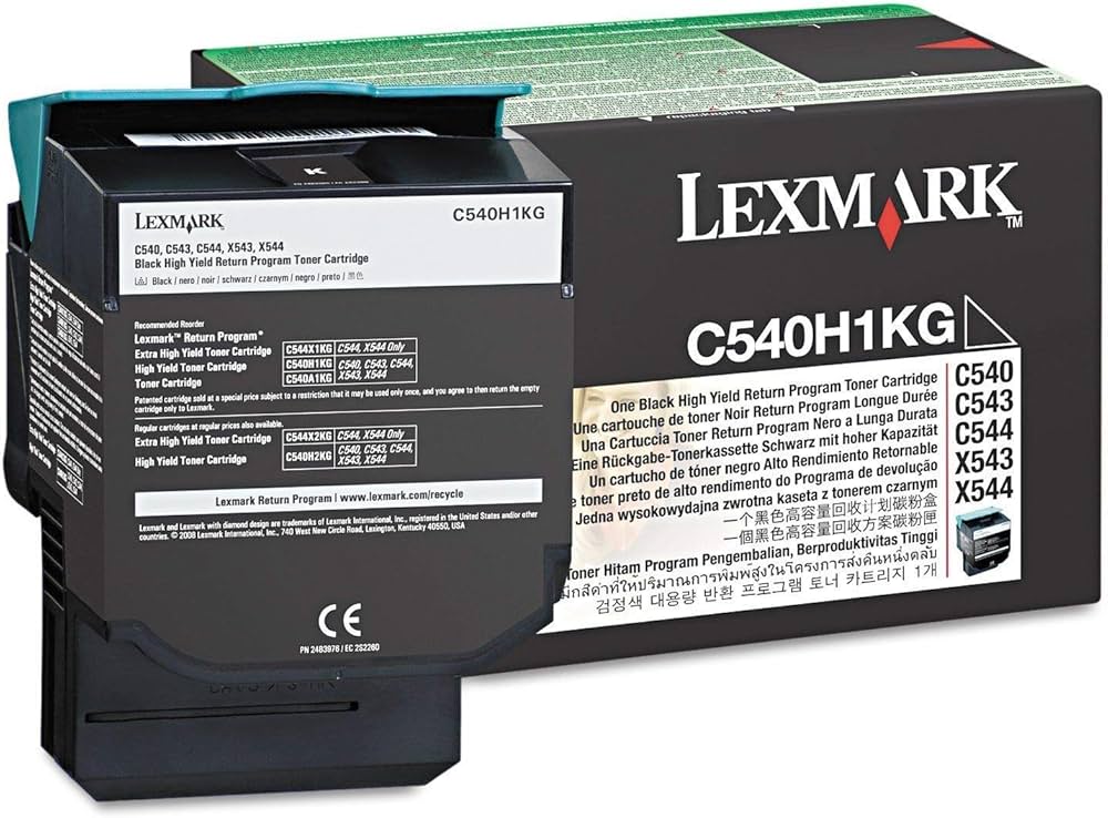 LEXMARK C540/C543/C544/X54 Black High Yield Return Program Toner Cartridge 2500