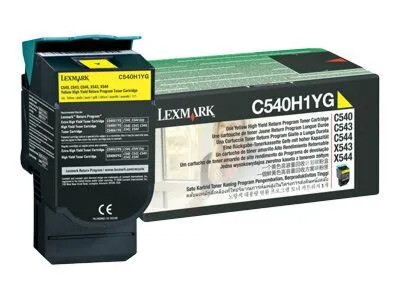 LEXMARK C540/C543/C544/X54 Yellow High Yield Return Program Toner Cartridge 2000