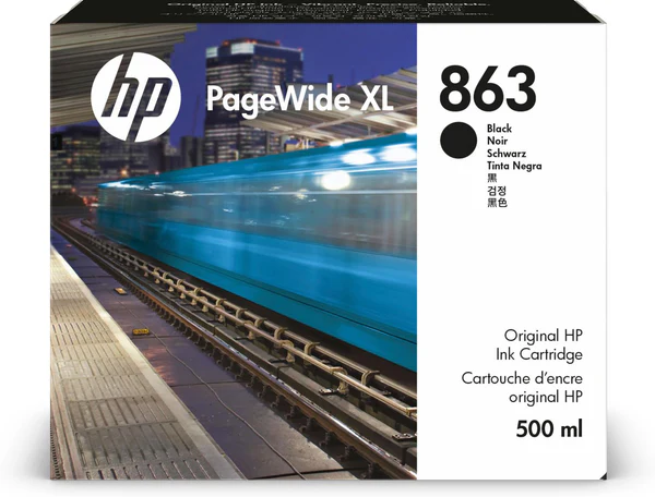 HP 863 500-ml Black PageWide XL Ink Cartridge