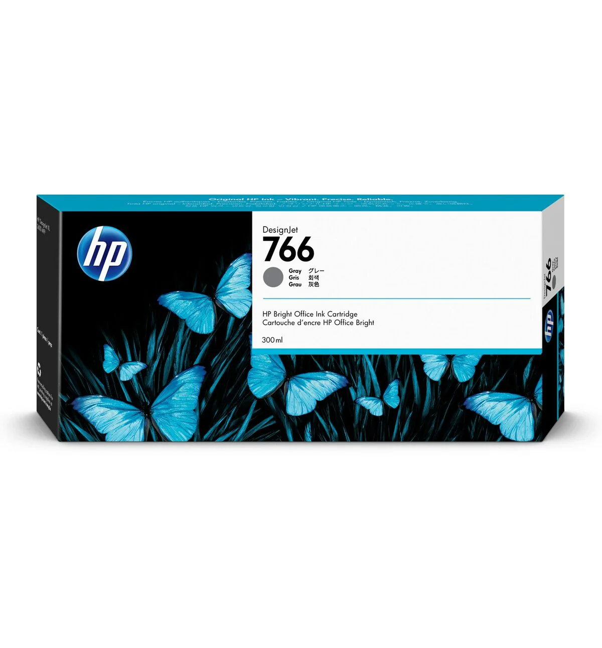 HP 766 300-ml Gray DesignJet Ink Cartridge