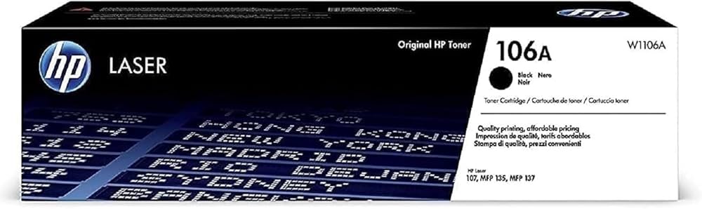 HP 106A Black Original Laser Toner Cartridge