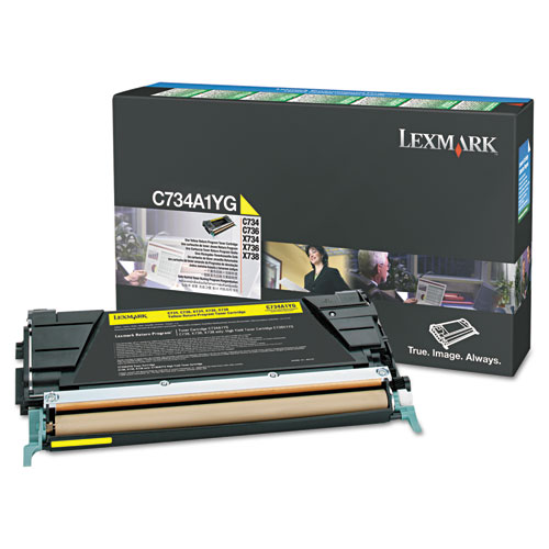 Lexmark Yellow High Yield Return Program toner cartridge 10k