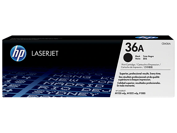 HP 36A Black Original LaserJet Toner Cartridge - CB436A