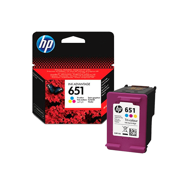 HP 651 Tri-color Original Ink Advantage Cartridge - C2P11AE